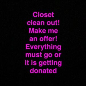 Closet clean out!